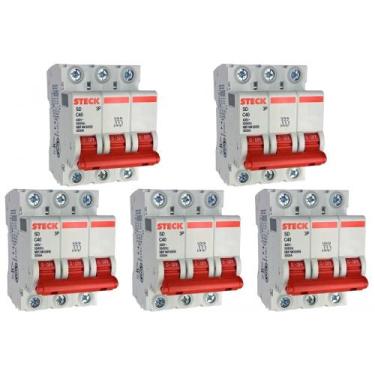 Imagem de Kit C/5 - Disjuntor Steck "Din" Tripolar 40A. C