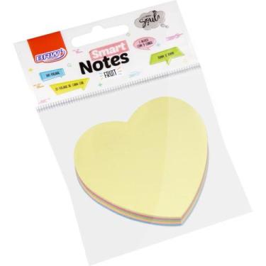 Imagem de Bloco de Recado Autoadesivo SMART Notes Coração 70X70MM 100F - BRW