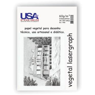 Imagem de Papel Vegetal A4 60G 210X297MM - Pacote com 100 Folhas - Usa Folien