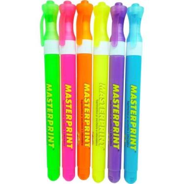 Imagem de Caneta Marca Texto MP 610 Neon SLIM 6 Cores Estojo - Masterprint