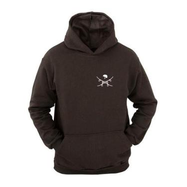 Imagem de Moletom Masculino Canguru Flanelado Skate Capacete Inverno - Ragor, P,