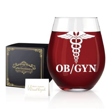 Imagem de Perfectinsoy Taça de vinho OBGYN, presentes engraçados de taça de vinho sem haste para obstetrícia e ginecologia, presentes de enfermeira de parto e parto, presentes de obstetrícia e ginecologia,