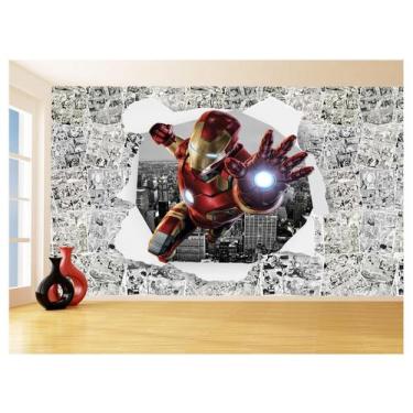 Imagem de Papel De Parede 3D Heróis Página Quadrinhos Hq 3,5M Nhma240 - Você Dec