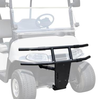 Imagem de SAUTVS Protetor de escova frontal compatível com E-Z-GO RXV 2008-2015, protetor de para-choque dianteiro de aço revestido com pó preto combinado para carrinho de golfe EZGO RXV 2008-2015 acessórios