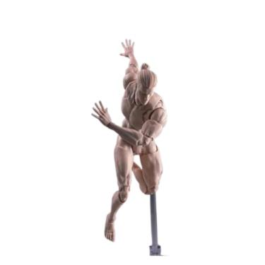 Imagem de RoofWorld 1/12 Scale Male Action Figure, 6inch Flexible Muscular Strong Joint Anime Body Pale Skin Figure with Head Sculpt Miniature Body Doll Collection
