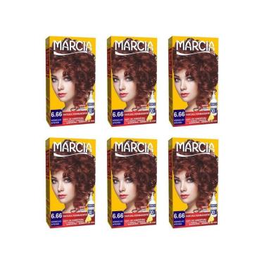 Imagem de Coloração Marcia Liquida 6.66 Vermelho Intenso - Kit C/6Un