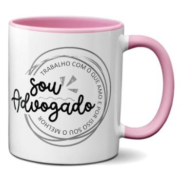 Imagem de Caneca Sou Advogado Amo o Que Faço Direito Profissão (Rosa)