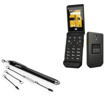 Imagem de BoxWave Caneta Stylus compatível com CAT S22 Flip - Caneta capacitiva EverTouch, caneta Stylus capacitiva com ponta de fibra - Preto