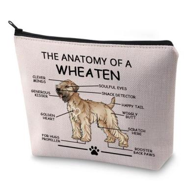 Imagem de Bolsa de cosméticos LEVLO Funny Wheaten Terrier Anatomy Print