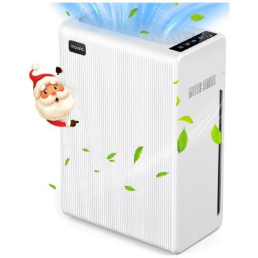 Imagem de Purificador de Ar para Espaços até 160m2 com Filtro H13 HEPA para Animais de Estimação, Fumaça, Poeira de Pólen e Livre de Ozônio