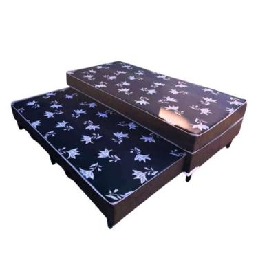 Imagem de Bicama Solteiro Colchão Conjugado - 5cm - Com Cama Auxiliar - RR COLCH
