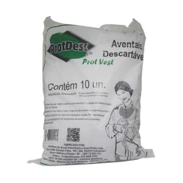 Imagem de Avental Descartavel Manga Longa Tiras 10 Un - Protdesc