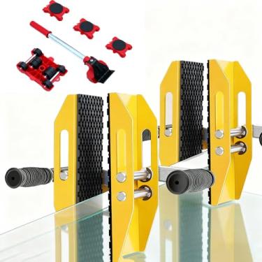 Imagem de Grampo Para ElevaçãO De Lajes De Granito Para 2 Pessoas, Grampos De Transporte De Pedra Com Duas MãOs, Capacidade De Carga De 300 Kg Com AlçA ConfortáVel,Para Portas E PainéIs