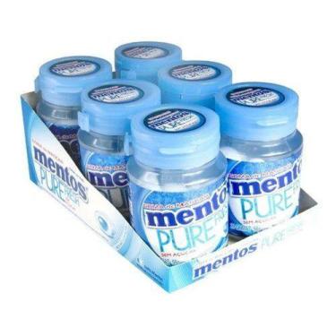 Imagem de Kit Chiclete Mentos 6x56g Garrafinha Fresh Mint