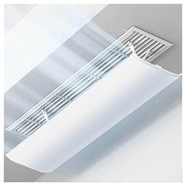 Imagem de Defletor de ar condicionado ajustável de 20 cm - Guia de fluxo de ar retangular branco para melhorar a circulação de resfriamento e aquecimento, evita explosões diretas de ar frio, tamanho de 40 cm/17