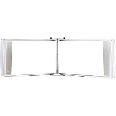 Imagem de Rack de exibição A4 montado na parede, suporte de arquivo branco para sistema de referência, organizador de catálogo que economiza espaço, perfeito para uso em casa e escritório