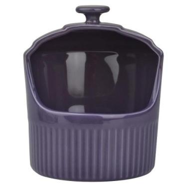 Imagem de Pote de Sal Diâmetro 12,5 cm Ameixa 350 ml Germer Porcelanas