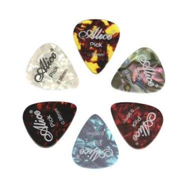 Imagem de Alice 6pcs Palhetas De Guitarra Em Celuloide 046 071 081 096 120 150mm