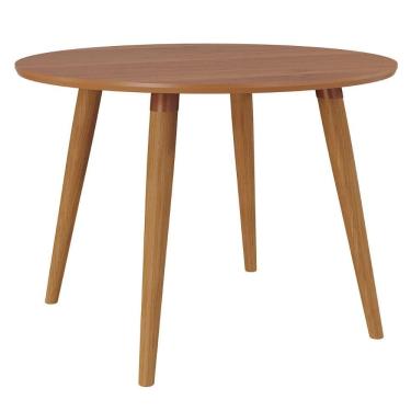 Imagem de Mesa de Jantar Dani 4 Lugares Redonda Tampo Mdf 109cm Cinamomo Molci Milani Movelaria