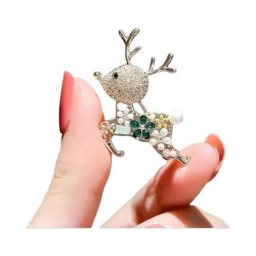 Imagem de Broche de veado fofo de Natal, alfinetes sofisticados e elegantes e ve