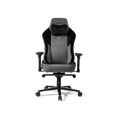 Imagem de Elements Cadeira Gamer Ergonomica em Tecido Lunari Fearless com Apoio Lombar Integrado, Cinza
