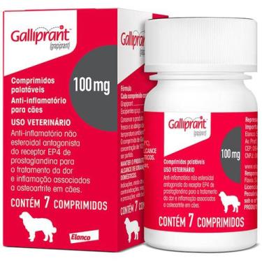 Imagem de Galliprant anti-inflamatório 100mg 7 comprimidos Cães Elanco