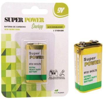 Imagem de 10Pcs Bateria 9V Pilha Super Power Em Blister Original Nova