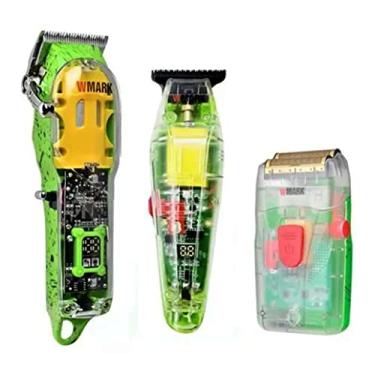 Imagem de Kit 3 Maquina de Cabelo Wmark NG308 NG987 NG202 Combo Verde