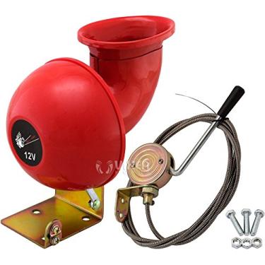 Imagem de Vixen Horns Trompete de buzina de ar Loud Raging Bull Sound com alavanca de puxar vermelha 12V VXH1004