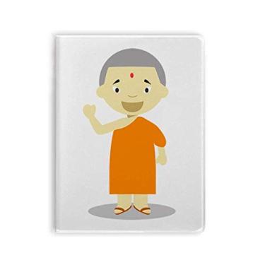 Imagem de Caderno de desenho de monge Nepal Orange Gown Diary capa macia Diário