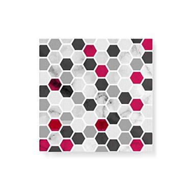 Imagem de Arte Maníacos Quadro Decorativo em Tela Canvas Favo Vermelho - 30x30cm