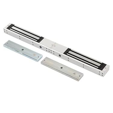 Imagem de Fechadura Eletromagnética de Porta Dupla 12V Liga de Alumínio Oxidação Anódica Força de Retenção 280KG Fechadura de Porta para Portas de Madeira Portas de Metal Portas de Vidro