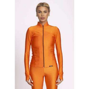 Imagem de Jaqueta Feminina Fitness Corta Vento Laranja