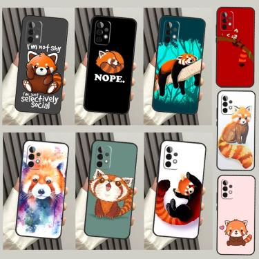 Imagem de Capa de animal bonito do panda vermelho para Samsung Galaxy  capa para A54  A34  A52  A21S  A12