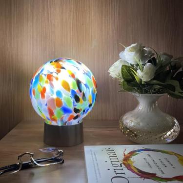 Imagem de Luminária Pequena Multicor Colorido Murano Cristais Cadoro