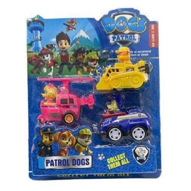 Imagem de Kit 3 Carrinhos De Cachorrinhos Brinquedo - Patrol Canin - Patrulha Ca