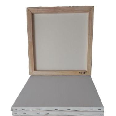Imagem de tela para pintura 40x50com 5 unidades grampreada na lateral da tela - 