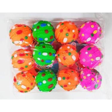 Imagem de 12 Mordedores Bolas De Borracha Mordedor Petshop Atacado Top - Bacon B