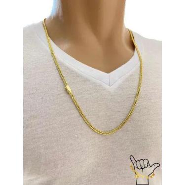 Imagem de Corrente Grumet 3mm - Banhada a ouro 18k - ToJoia18k, 70cm