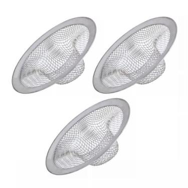 Imagem de Kit 3 Ralinho Para Pia Cozinha Tanque Inox Top 1/2 52Mm - Class Home