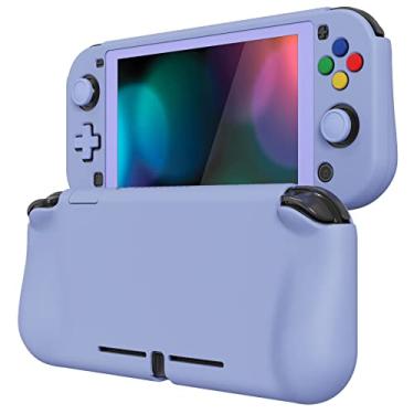 Imagem de PlayVital ZealProtect Capa protetora para Nintendo Switch Lite, capa rígida ergonômica para Nintendo Switch Lite com protetor de tela, tampas de aperto de polegar e tampas de botão - violeta claro