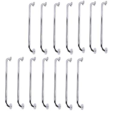 Imagem de Barra de Apoio 70cm Inox Kit 14 Unidades Idoso Gestante Deficiente Cri