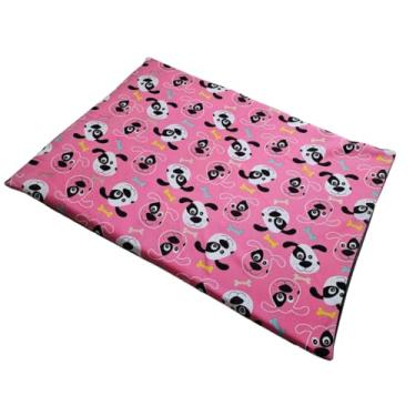Imagem de Cama Impermeável para Cães - Colchonete estampado. (capa removível) 70x50 (Rosa pet)