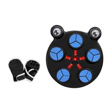 Imagem de menolana Máquina de boxe musical infantil, alvo de parede, treinador de boxe, alvo de reação, treinamento de resposta versátil para treino de kickboxing, Preto