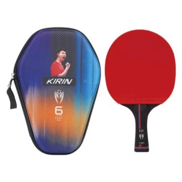 Imagem de Raquete Tenis de Mesa Classica Profissional 6 Estrelas Ping Pong Modelo Loki k6 com Borrachas Rxton III Cores Vermelha e Preta Aprovado pela ITTF + Capa Raqueteira