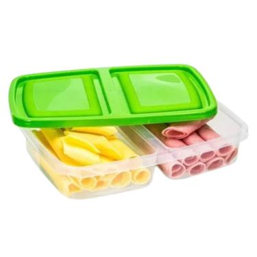 Imagem de Pote Multiuso C/2 Divisorias Frios Queijo Presunto 1250Ml - Panami