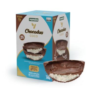 Imagem de OVO DE PÁSCOA VEGANO ZERO ADIÇÃO DE AÇÚCAR CHUCODUO COCO VEGANUTRIS 200G