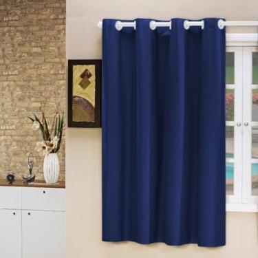 Imagem de Cortina Blecaute PVC Folha Única 1,00M x 90CM para Parede Janela Banheiro Sala Cozinha (AZUL MARINHO)