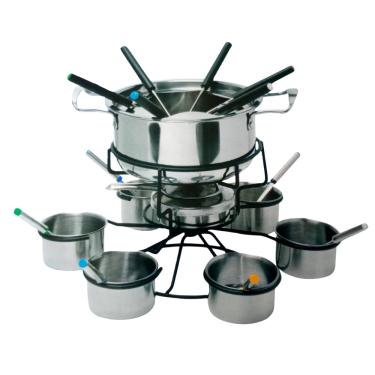 Imagem de Conjunto Para Fondue 21 Peças Aço Inox 18cm.