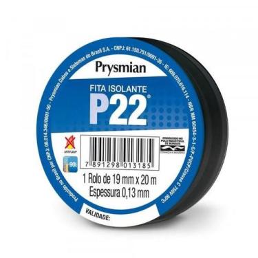 Imagem de Fita Isolante Prysmian P22 Preta 20M - Kit com 10 Un